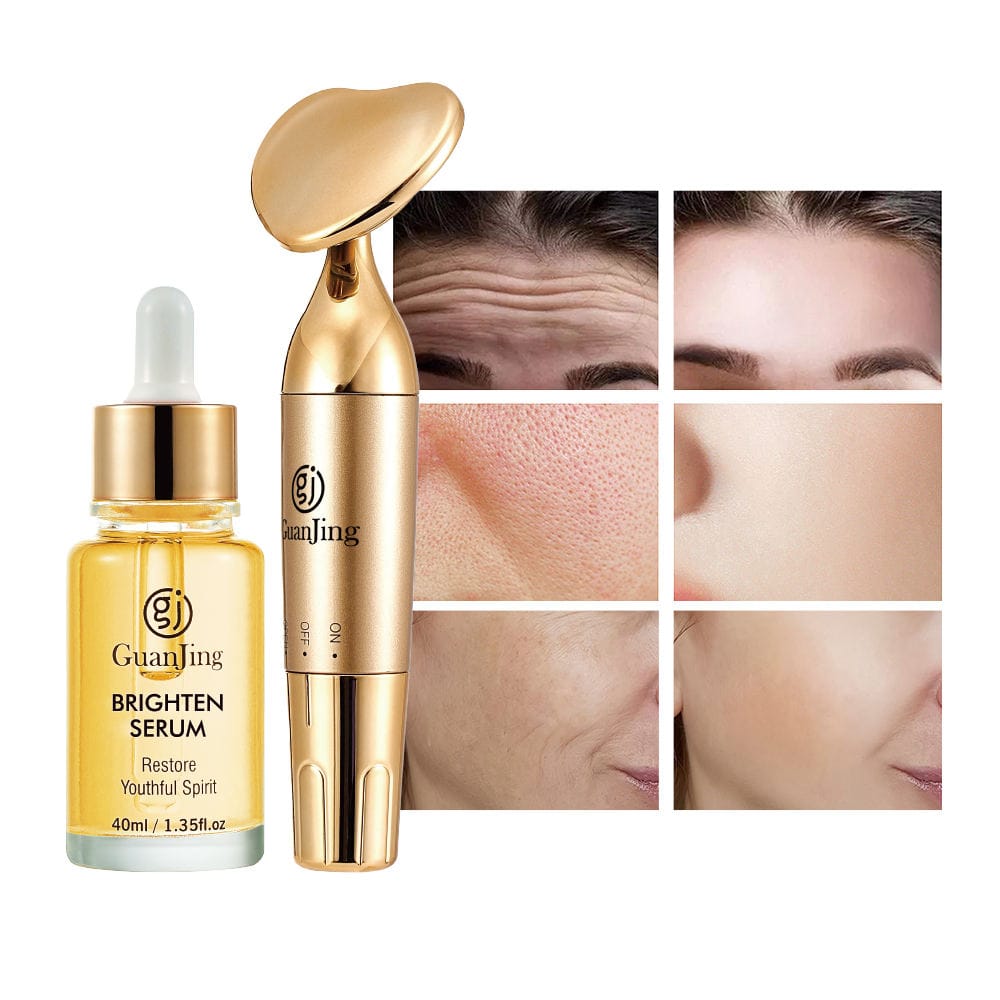 Guanjing Brighten Serum 40Ml With Facial Massager