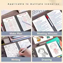 A4/A5 Erasable Memo Pad With Whiteboard Pen Erasing Cloth