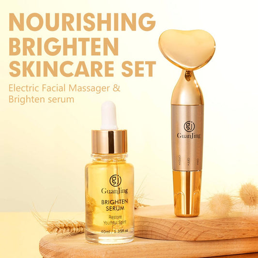 Guanjing Brighten Serum 40Ml With Facial Massager