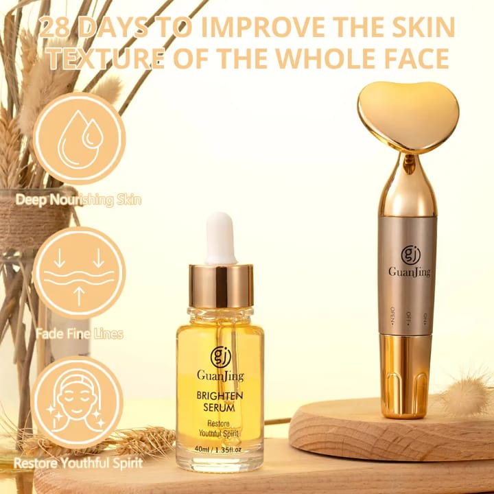 Guanjing Brighten Serum 40Ml With Facial Massager