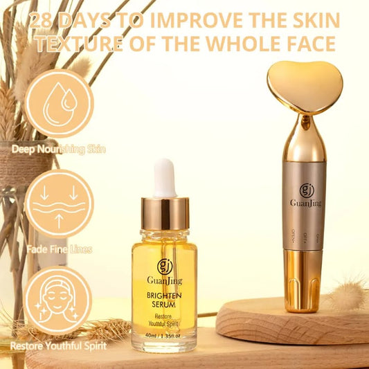 Guanjing Brighten Serum 40Ml With Facial Massager